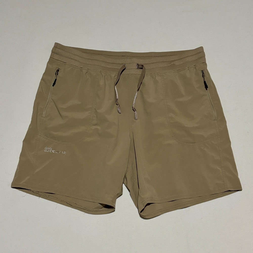 Cabela's Guidewear Shorts Mens XL‎ Tan Zipper Pockets Gorpcore Hiking Outdoor
